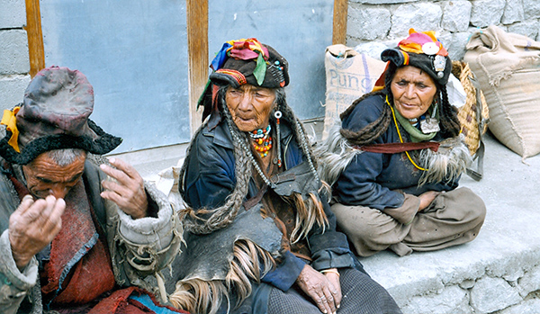 Photo of Brokpas in Hanu Gouma Village Ladakh region of India.