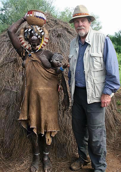 Photo of Jim Dorsey with Mursi Mother