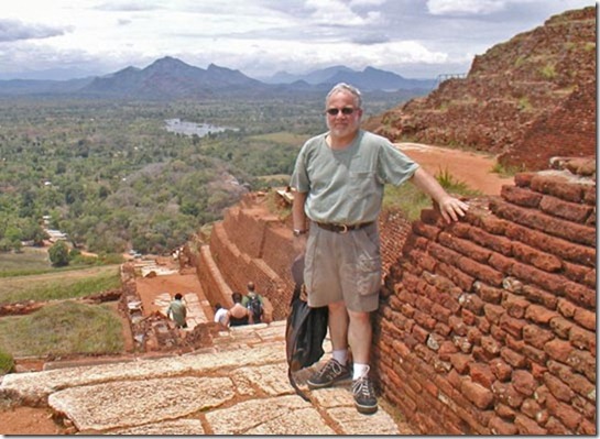 Photo of Charles Carmon Exploring Pyramid Ruins