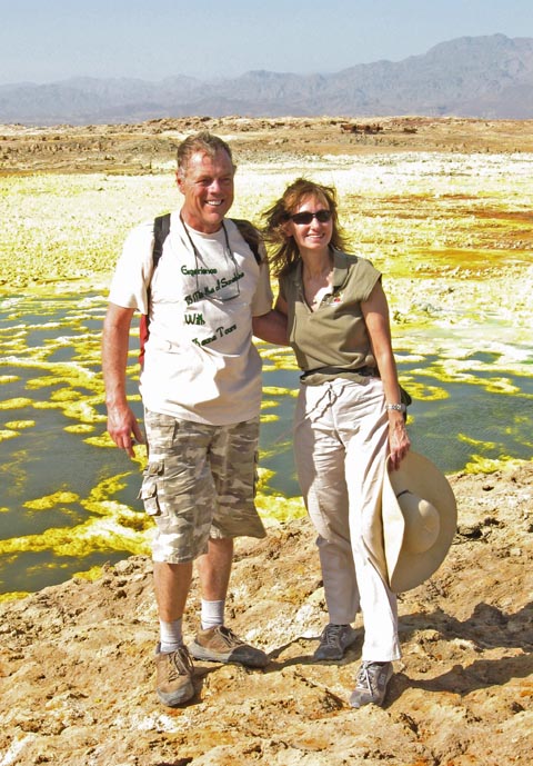 Photo of Dr. Rosaly Lopes with Ken Freund