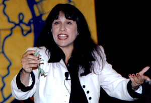 Photo of Fran Capo holding a Gator