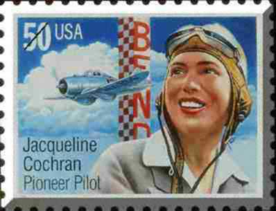 Image of Jacqueline Cochran Pioneer Pilot Fifty Cent Stamp