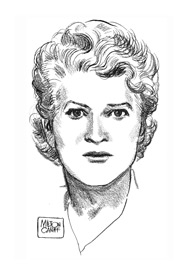 Drawing of Jacqueline Cochran - Record Setter