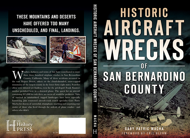 Book Cover: Historic Aircraft Wrecks of San Bernardnao County by Gary Patric Macha