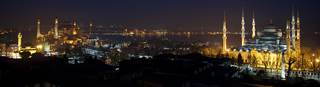 Blue Mosque and Hagia Sophia at Dusk - Istanbul, Turkey - ©2014 Ralph Velasco