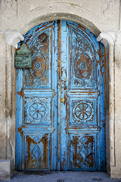 Crumbling Blue Door - Ortahisar, Turkey - ©2014 Ralph Velasco