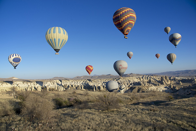 Multiple Balloons in the Air - Cappadocia, Turkey - © 2014 Ralph Velasco